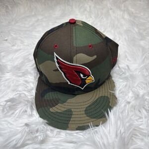Arizona Cardinals Hat Cap Fitted Men's Camo New Era 59 Fifty 7 3/8 Embroidered